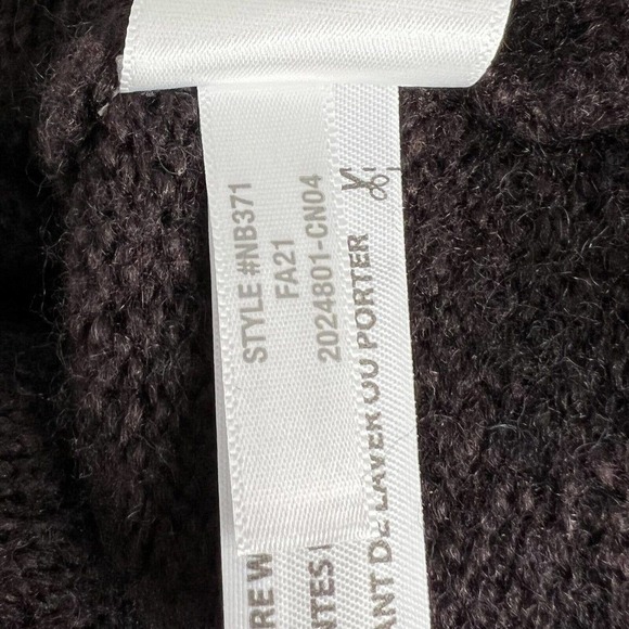 Madewell WILMINGTON Brown Heather Raisin Wool Alpaca Knit Hoodie Sweater NWT - Picture 15 of 16